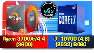 Ryzen 3700x 44  3600 vs i710700 46  2933 [upl. by Godred298]