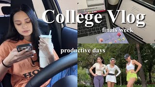 COLLEGE VLOG  finals week productive days  sleepover with Bea [upl. by Mcclary]