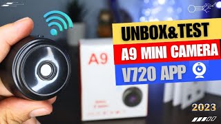 A9 Mini Camera  v720 APP Setup and Tutorial Guide  Review Test and Unboxing  2023 [upl. by Prentiss347]