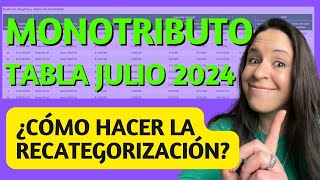 MONOTRIBUTO JULIO 2024 ​🔥​ ¿Por qué todos deben recategorizarse 😱​ [upl. by Anuahc]