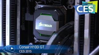 CES 2015 Corsair H110i GT Cooler with Corsair Link Software English  AllroundPCcom [upl. by Barrie691]