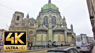 Schaerbeek quartier 🇧🇪 BRUSSELS Belgium 🇧🇪 4K 60fps quarter gare du nord schaarbeek 4K UHD [upl. by Stoffel]