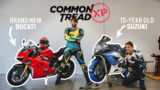 HalfPrice Hack 2020 Ducati Panigale V4 S vs 2005 Suzuki GSXR 1000  Common Tread XP [upl. by Assirual]