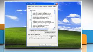 Internet Explorer® 8 How to access some websites by resetting IE settings on Windows® XP [upl. by Donnamarie395]