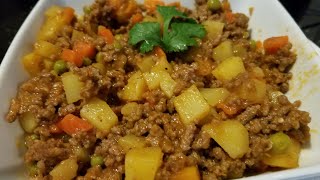 Carne molida con verduras picadillo de res [upl. by Lecroy]