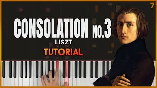 CONSOLATION NO 3 by Franz Liszt  Piano Tutorial Part 1 [upl. by Daphie]