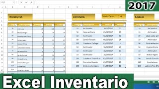 Excel  Cómo hacer un inventario de entradas y salidas en excel [upl. by Swan]