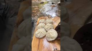 Georgian Khinkali Recipe in Nature cooking outdoorcooking dumplings nature recipe bushcraft [upl. by Penrod325]