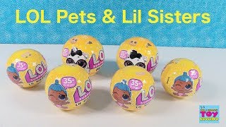 LOL Surprise Pets amp Lil Sisters Wave 2 Series 3 Confetti Pop Toy Review  PSToyReviews [upl. by Ail]