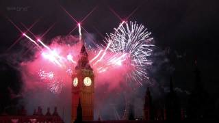 London Fireworks 2012 in full HD  New Year Live  BBC One [upl. by Gardell]