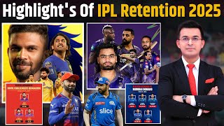 IPL 2025 Retention MS Dhoni Rohit Sharma Virat retained Pant Iyer released Know Top Highlights [upl. by Dene]