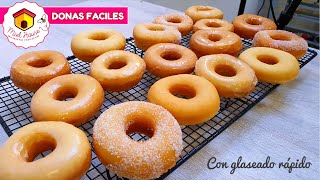 DONAS glaseadas PARA PRINCIPIANTES con muy pocos ingredientes SUPER ESPONJOSAS Y DELICIOSAS [upl. by Luigi]