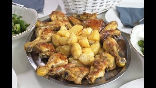 Piletina sa senfom i mladim krumpirom Mustard Chicken Young potatoes  Sašina kuhinja [upl. by Anaitit]