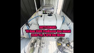 RATTLESNAKE Ram Promaster 3500 Mobile Wash Van Install  3500 PSI 8 GPM Hot Pressure Washer [upl. by Aveline455]