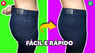 Como Apertar Cos de Calça Jeans sem Fazer Pence c Elástico FÁCIL🧵 [upl. by Llechtim301]