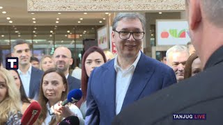 Predsednik Aleksandar Vučić na otvaranju nacionalnog festivala hrane [upl. by Akirehc]