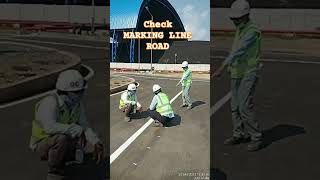 MARKING LINE ROADshorts marking line road jalan pemborong kontraktor konstruksi [upl. by Hairahs486]