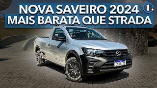 NOVA VW SAVEIRO ROBUST 2024 COMO Ã‰ A VERSÃƒO MAIS BARATA E DE TRABALHO DA PICAPE RENOVADA [upl. by Refinej]