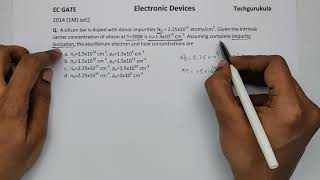 EC GATE 2014 1M  Carrier Concentration Calculation [upl. by Suoivatra]