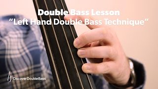 Left Hand Technique for DoubleUpright Bass Lesson with Geoff Chalmers [upl. by Sivel]