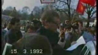 Wolf Oschlies  Demonstration für Makedonien Bonn 1992 [upl. by Ecirtap]