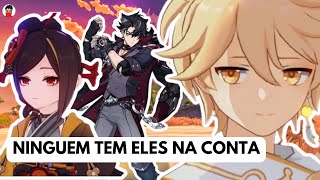 PERSONAGENS QUE NINGUÉM TEM NA CONTA OU QUASE  GENSHIN IMPACT [upl. by Eintruok]