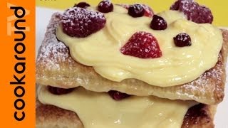 Millefoglie con crema pasticcera fragole e frutti di bosco tutorial [upl. by Nosyt]