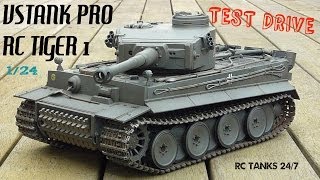 Tiger 1 RC VsTank Pro 24ghz Test Drive [upl. by Kirsteni50]