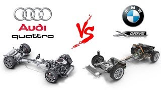 xDrive 4WD Sport vs Quattro Ultra  4X4 System BMW vs AUDI [upl. by Uv]