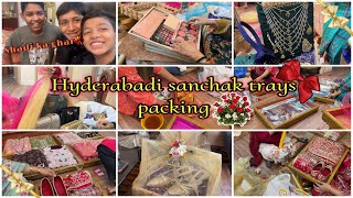 Sanchak trays packing ideas💚🤩 Bhai ki shadi💃shadivlogs decorideas trousseaupacking [upl. by Erika236]