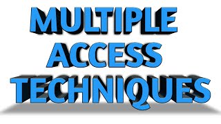 MULTIPLE ACCESS TECHNIQUES  FDMA  TDMA  CDMA [upl. by Yehtomit]