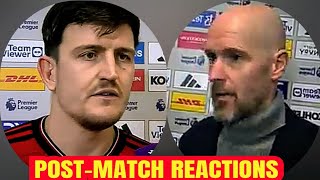 HARRY MAGUIRE DISAGREE WITH TEN HAG in post match interview  Manchester United 12 Fulham [upl. by Iorgos750]