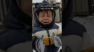 Meu filho estava com medo da neve então eu resolvi fazer uma surpresa pra ele [upl. by Akinor]