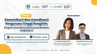 Forum Komunikasi dan Koordinasi Perguruan Tinggi Pengirim Program Pertukaran Mahasiswa Merdeka 4 [upl. by Yreneh]