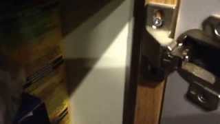 How to Adjust Hanging Cabinet Cupboard Door Hinges [upl. by Yddor]