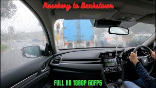 Rosebery to Bankstown NSW Australia Driving in heavy rain ASMR [upl. by Roarke]