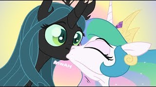 MLP Comic Dub Chryssy Kissies comedyromance  CelestiaChrysalis [upl. by Hsoj]