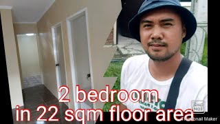 Lumina Rowhouse  2 bedroom installation sa Loob ng 22sqm floor area quot wazzup karowhouse quot [upl. by Ecneralc]