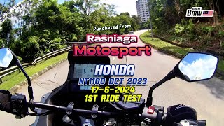 Honda NT1100 DCT 2023 delivered by Rasniaga Motosport 1st Test on DUKE Highway 1762024 by UnkelBMW [upl. by Tsenrae]