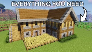 Minecraft Ultimate Survival House Tutorial🏠 [upl. by Mathews]