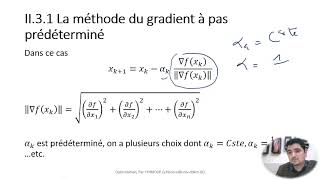 Chap2V3 Méthodes du gradient Méthode des gradients conjugués Algorithme de Fletcher Reeves [upl. by Eizle]