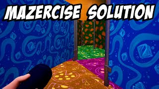 Easy Mazercise Solution  FNAF Security Breach 2023 Updated [upl. by Pollux]