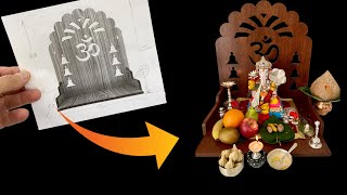 Making a Makhar temple for the Ganesh Festival  No talking just shop sounds [upl. by Aihtnys]