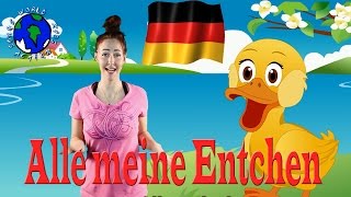 Alle meine Entchen  German Ducks Song  World Kids Action Songs [upl. by Ruamaj259]