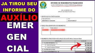 Como Emitir Informe de Rendimentos do Auxilio Emergencial [upl. by Nilyahs]