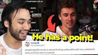 Gigguks Reaction to Ludwigs Hot Anime Take [upl. by Naihr]