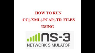 HOW TO RUN CCXMLPCAPTR FILES USING NS3 [upl. by Anibor]