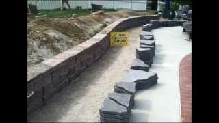 Keystone Country Manor Retaining Wall amp Flagstone Patio Installation Spring Grove PA RYANS LAN [upl. by Bentlee186]