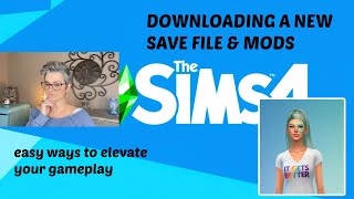 Sims 4 Downlaoding a new save file and mods for Sims 4 [upl. by Ellehsem800]