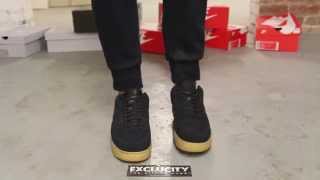 Nike Air Force 1 Black  Gum Onfeet Video at Exclucity [upl. by Bullen]